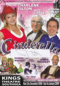 Syd Little & Large Cinderella Southsea Kings Theatre Hand Signed Theatre Flyer