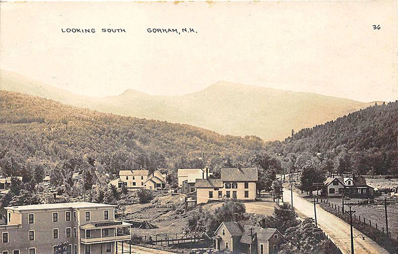 Gorham NH Looking South Houses From Glen Road RPPC Postcard