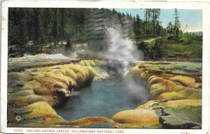 US used #552 Yellowstone Nat. Park, Wyoming. Oblong Geyser Crater.  mailed 1931.