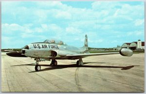 Lockheed T-33A Shooting Star Aircraft Jet Trainer Fighter Postcard