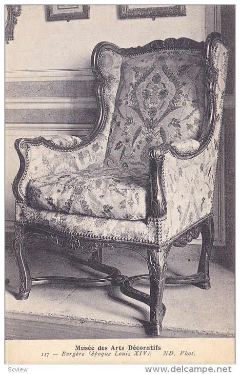 Musee Des Arts Decoratifs, Bergere (Epoque Louis XIV), PARIS, France, 1900-1910s