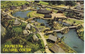 Early View of Polynesian Cultural Center Laie Oahu Hawaii