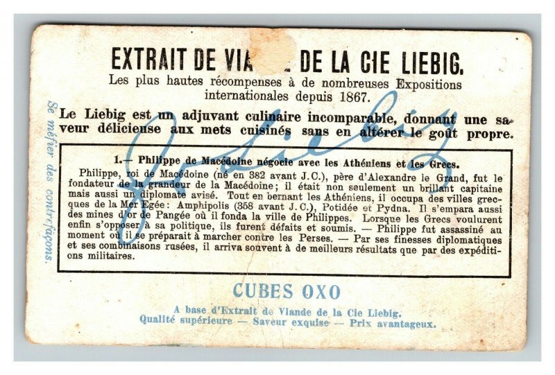 Vintage Liebig Trade Card - Dutch - 5 of Famous Diplomats & Ambassadors Set