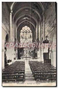 Postcard Old Seals Interior of the Church