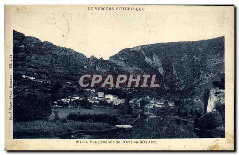 Old Postcard General view of Pont en Royans