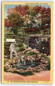 1930s HOT SPRINGS NATIONAL PARK ARKANSAS BUSINESS MEN SPRING POSTCARD P1603