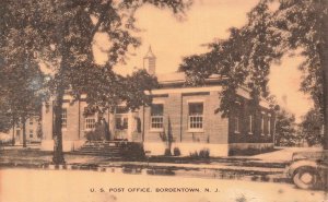 Bordentown NJ US Post Office Artvue Postcard Vintage Sepia
