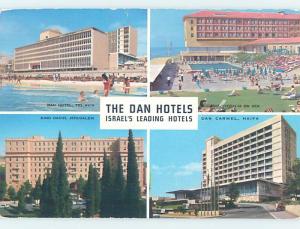 Damaged Back Pre-1980 HOTELS Haifa & Jerusalem & Herzlia & Tel Aviv Israel F6490