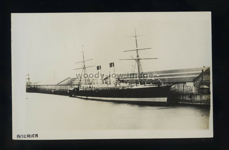 LS2125 - UK Liner - America , built 1884 - postcard