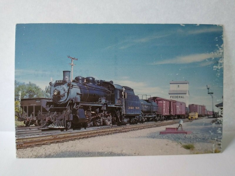 Railroad Postcard Canadian Pacific 972 Locomotive Steam Train Audio Visual RP912 