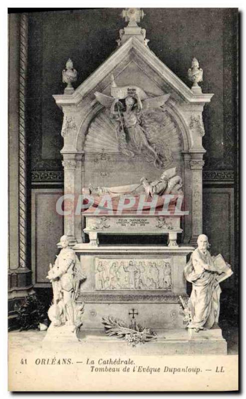 Old Postcard Orleans cathedral Tomb of & # 39eveque Dupanloup