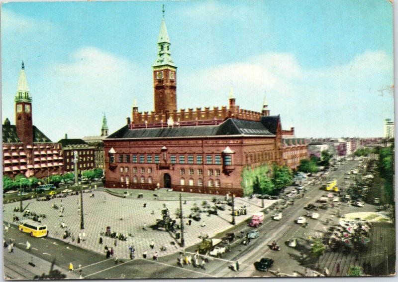 postcard Denmark - Copenhagen - Town Hall Square