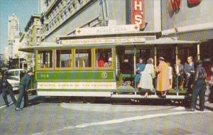 California San Francisco Cable Car On Turntable At Market