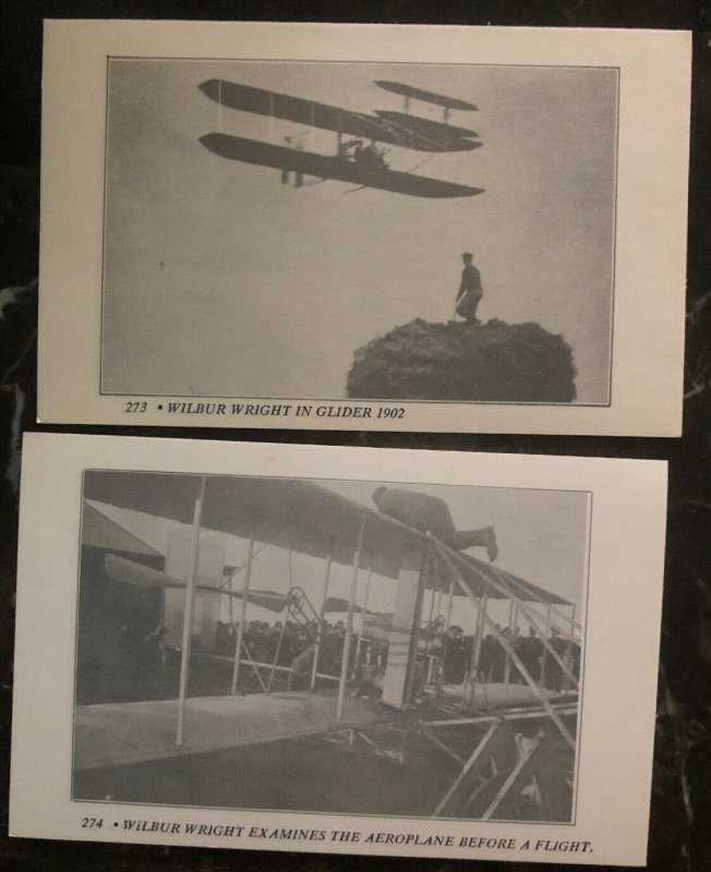 Scarce 12 Originals Mint Wright Bros Early Aviation BiPlane RPPC Postcard Lot