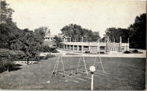 Pool and Playground James Whitcomb Riley Park Greenfield IN Vintage Postcard D26