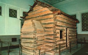 Vintage Postcard Lincoln Birthplace Log Cabin National Site Hodgenville Kentucky