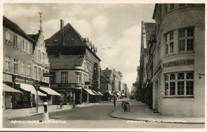 denmark, SØNDERBORG, Perlegade, Folkebanken (1948) RPPC Postcard
