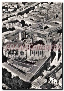 Postcard Modern Montpellier Aerienne View On The Cathedral