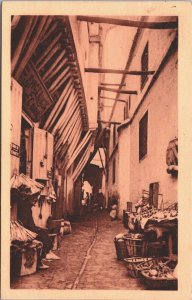 Algeria Alger Rue de la Casbah Algiers Vintage Postcard 09.51