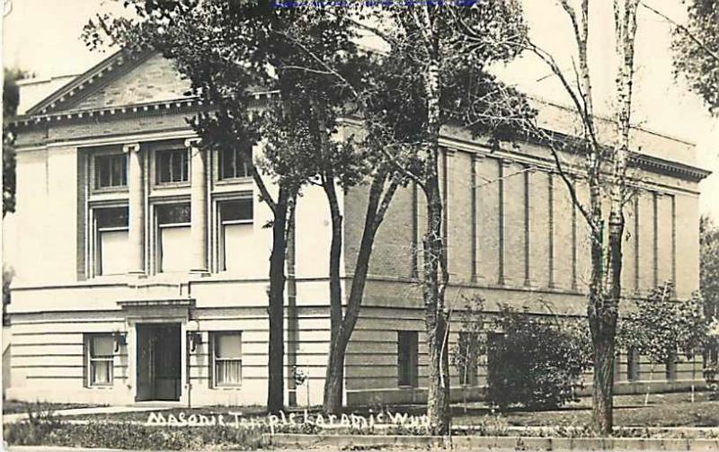 Masonic Temple Laramie Wyoming WY Early Real Photo