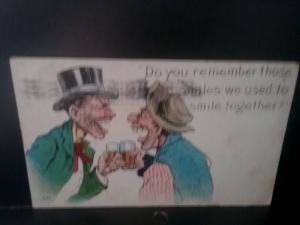 Postcard Comical  Do you remember those smiles we used to smile together ?