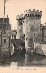 Vintage Postcard Porte Guilaume XIV Siecle Enclosure Gate Chartres France