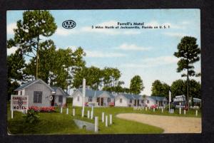 FL Farrell's Motel Dinsmore near Jacksonville FLORIDA Postcard  Vintage