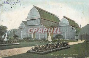 Postcard Old Lyon Park greenhouses