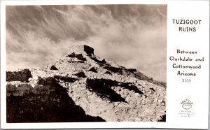 Real Photo Postcard Tuzigoot Ruins Between Clarkdale and Cottonwood Arizona