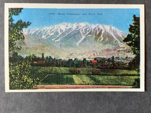 Mt. Timpanogas Near Provo UT Linen Postcard H1300084404