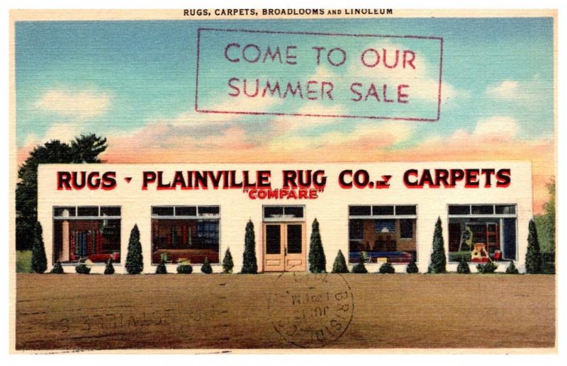 Connecticut  Plainville  Rug Company Advertising Card