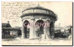 Old Postcard Villeneuve Avignon La Fontaine Saint Jean