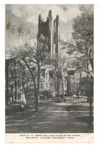 MA - Wellesley. Wellesley College, Hetty H. R. Green Hall, Galen Stone Tower