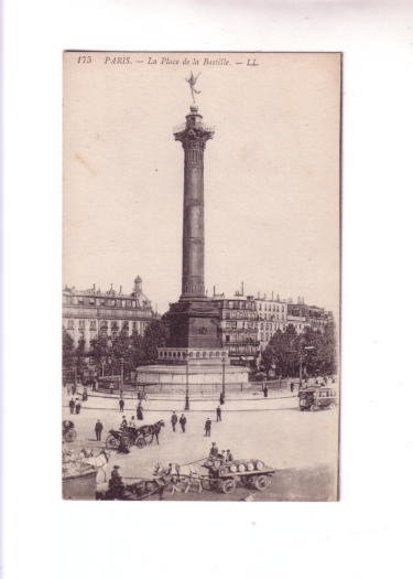 Horsecart with Barrels, Bastille Place Paris