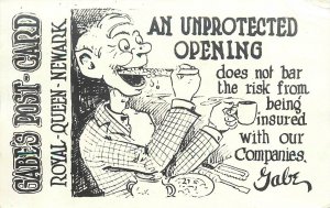 Postcard 1923 Oregon Portland Gables Insurance advertising comic humor OR24-999