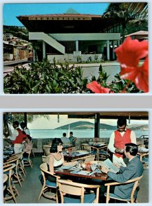 2 Postcards CHARLOTTE AMALIE, St. Thomas Virgin Islands ~ SEBASTIAN'S RESTAURANT