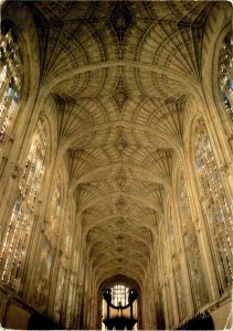 King's College Chapel, Cambridge, Great Vault, Jarrold & Sons Ltd, Postcard