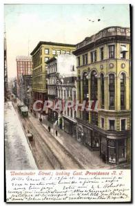 Postcard Old Westminster Street Looking East Providence R I