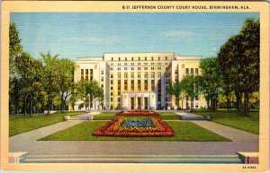 Postcard COURT HOUSE SCENE Birmingham Alabama AL AO2591