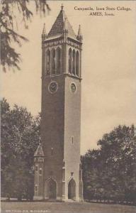 Iowa Ames Campanile Iowa State College Albertype