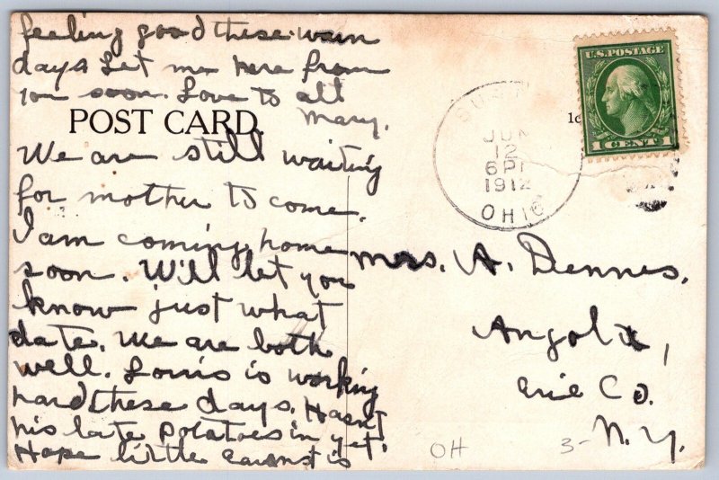 K27/ Burton Ohio Postcard c1910 School Building Geauga County 148