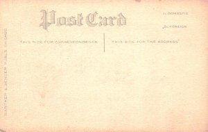 c1905 - Lady with Harp - Vintage Postcard