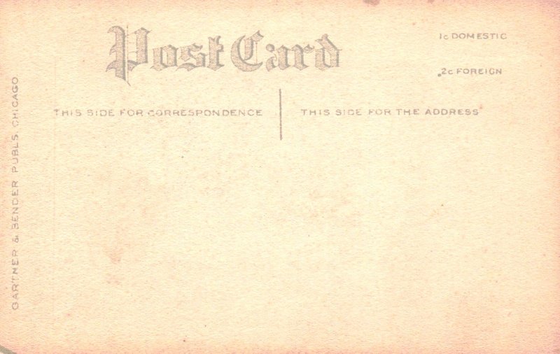 c1905 - Lady with Harp - Vintage Postcard