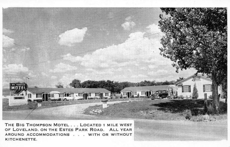 Loveland Colorado Big Thompson Motel Vintage Postcard AA59660