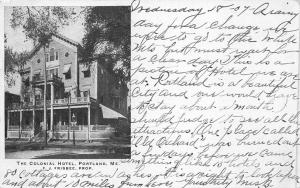 Portland ME The Colonial Hotel in 1907 Postcard