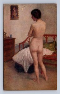 WOMAN NUDITY S. GLUCKLICH MODELL GERMANY POSTCARD (c. 1910)