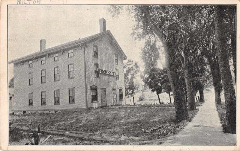 Milton Vermont Ioof Lodge No.67 Antique Postcard J70760