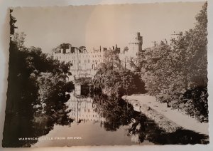 Postcard RPPC UK Eng Warwick Castle from Bridge