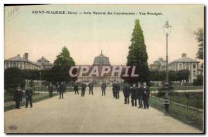 Old Postcard Militaria Saint Maurice National Asylum Convalescents Main View