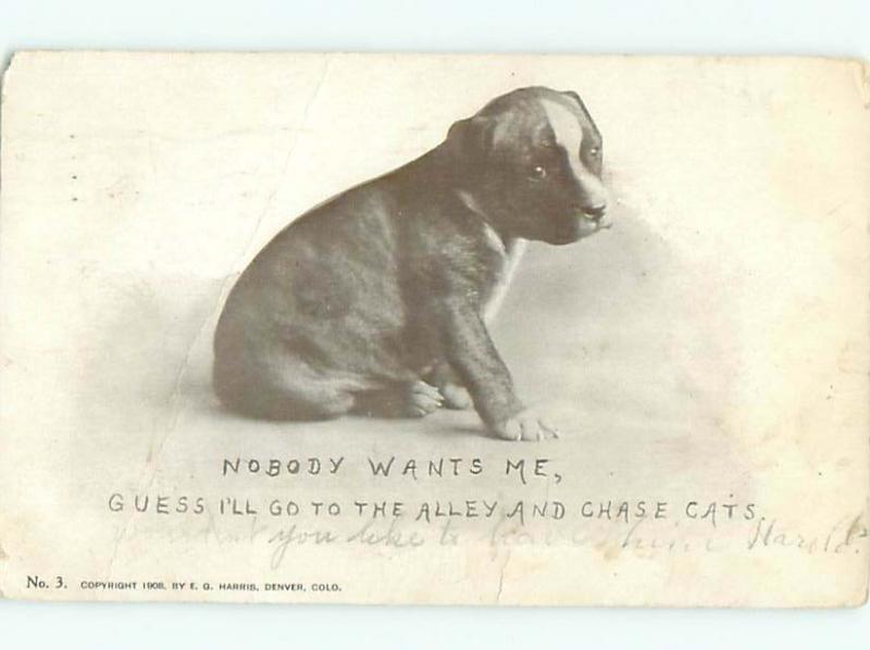 Pre-Linen DOG IS SAD - NOBODY WANTS ME AC5372